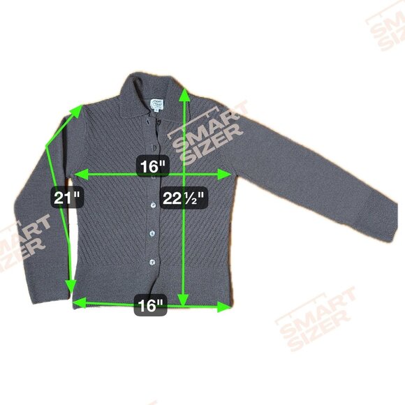 MARGARET O’LEARY Wool Knit Set Gray Cardigan Skirt Size 1 (US S) Minimalist - Picture 10 of 10